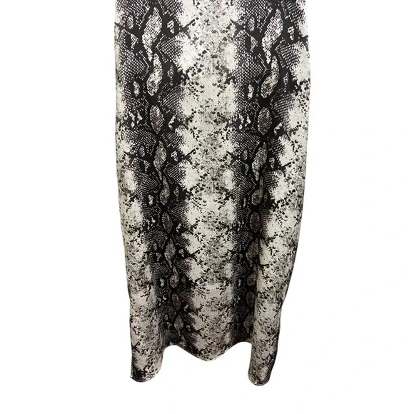 GIANNI BINI Snake Print Slip Midi Dress Spaghetti Strap V Neck Women Size Medium - Picture 10 of 10